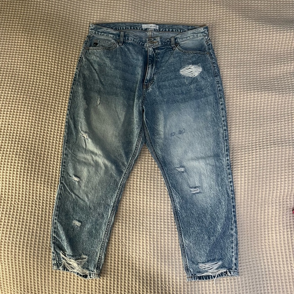 Kancan Distressed Acid Wash Blue Jeans